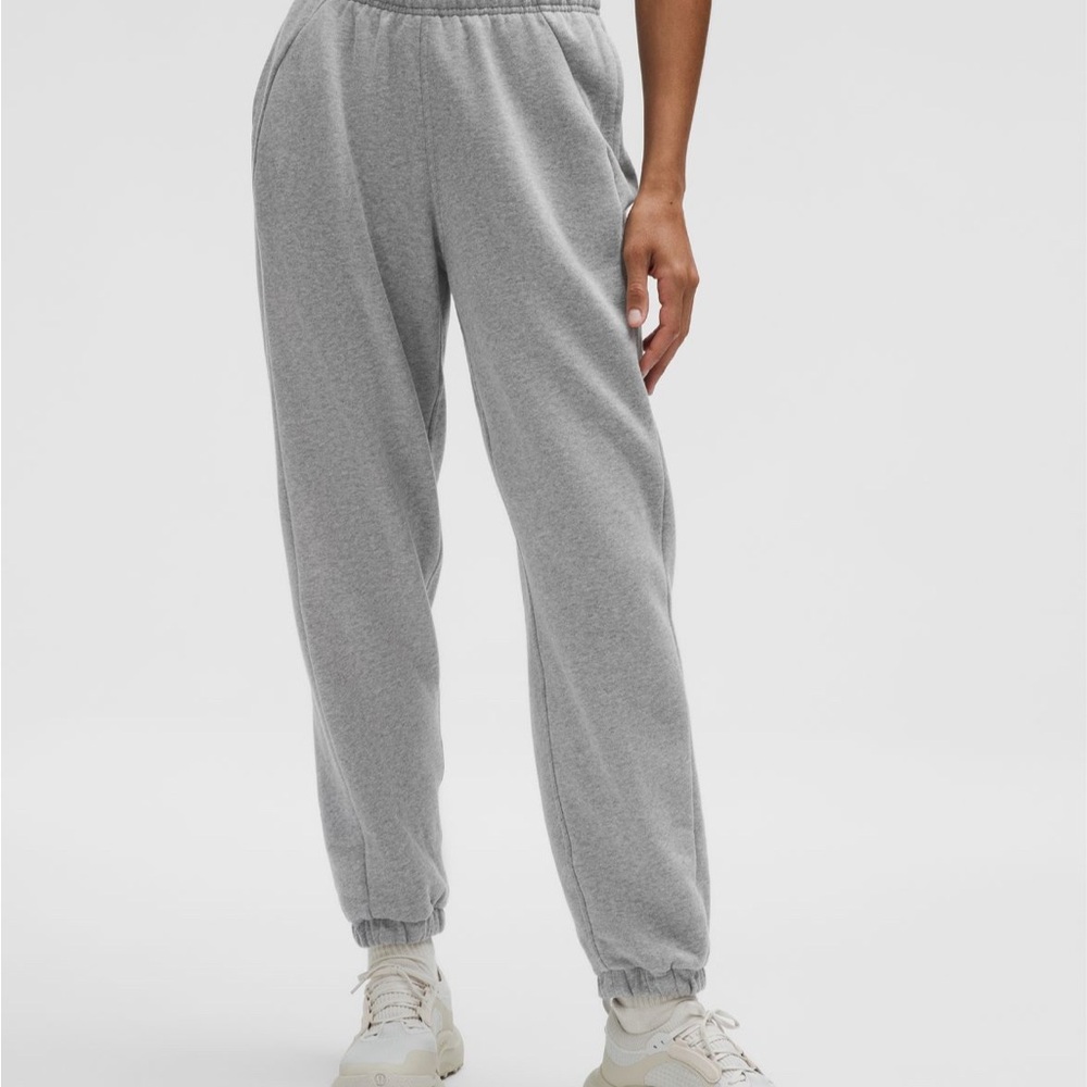 Lululemon Gray Scuba Mid-rise Oversized Joggers
